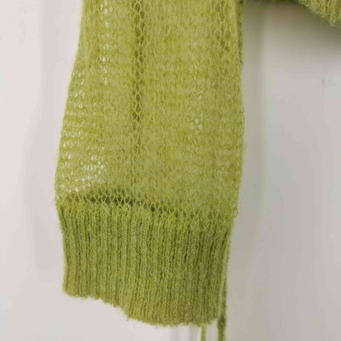 メゾンスペシャル MAISON SPECIAL Bright Logo Sheer Knitwear レディース FREE