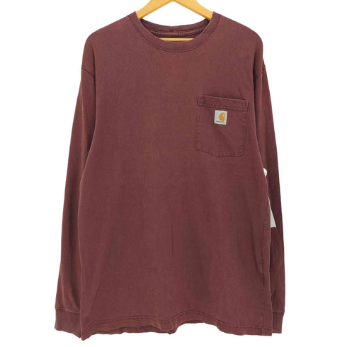 カーハート Carhartt バックプリント ポケットロングスリーブTシャツ 長袖 メンズ import:M