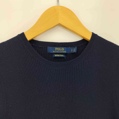 ポロバイラルフローレン Polo by RALPH LAUREN MERINO WOOL 裾ライン ノースリーブ ニット ワンピース レディース import:S