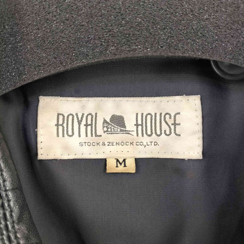 ROYAL HOUSE 型押し レザー モーターサイクルジャケット メンズ JPN:M