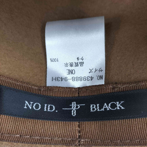 ノーアイディーブラック NO ID.BLACK ロングブリムドラッグポケットハット メンズ