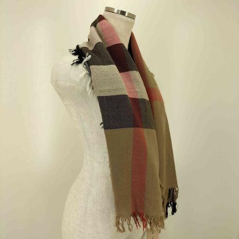 バーバリー BURBERRY チェック柄ウールマフラー レディース