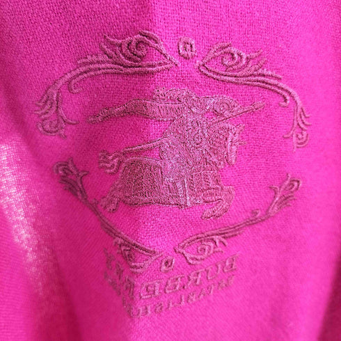 バーバリー BURBERRY エンブレム刺繍ストールマフラー レディース