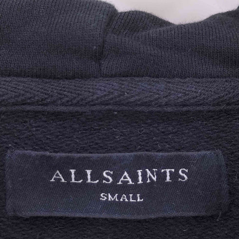オールセインツ ALLSAINTS DIVERGE OTH HOOD インサイドアウト ロゴプリント アシンメトリー プルオーバーパーカー メンズ import:S