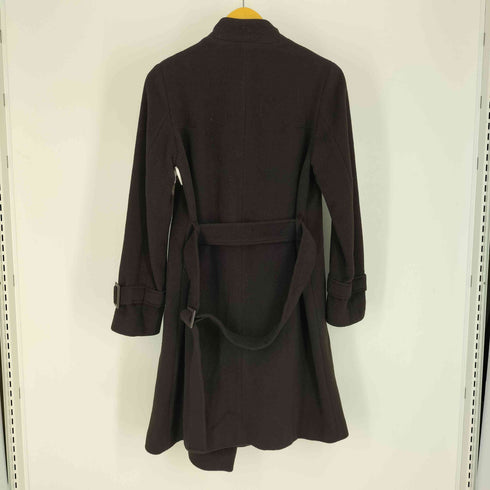 ジェラールダレル GERARD DAREL ウエストベルト ウール アンゴラ スタンドネック Aライン コート レディース FR:36