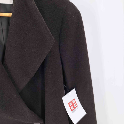 ジェラールダレル GERARD DAREL ウエストベルト ウール アンゴラ スタンドネック Aライン コート レディース FR:36
