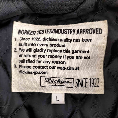 ディッキーズ Dickies 裏地キルティング 中綿ジップアップチェックブルゾン メンズ import:L