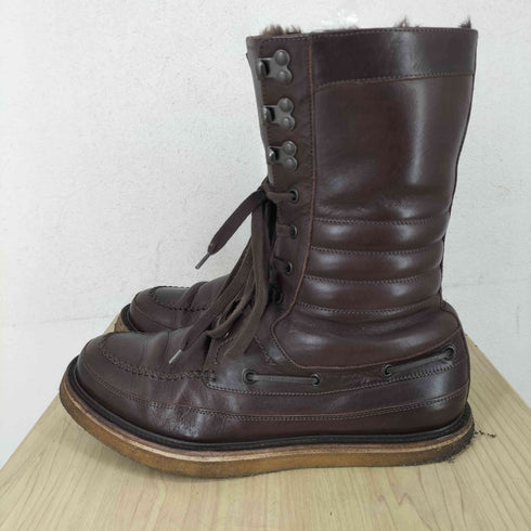 ボッテガヴェネタ BOTTEGA VENETA ファーレザーブーツ メンズ EUR:43