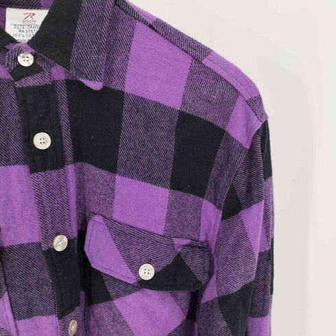 ロスコ ROTHCO EXTRA HEAVYWEIGHT FLANNEL SHIRT バッファローチェック バック ロゴ カスタム フラップポケット フランネル シャツ メンズ import:S