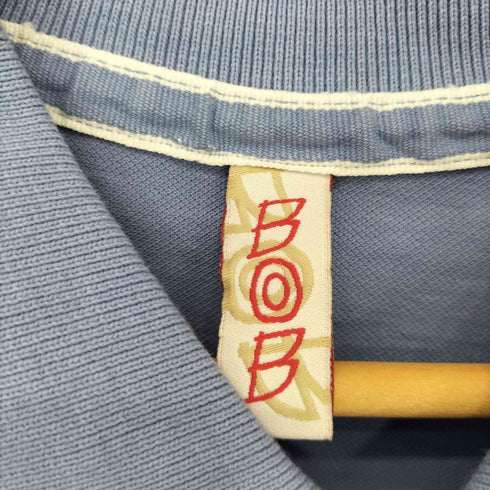 BOB 刺繍デザイン 半袖ポロシャツ メンズ 2L