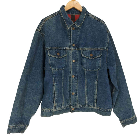 ギャップデニム GAP DENIM 90s 裏地チェックブランケット デニムジャケット メンズ JPN:XL