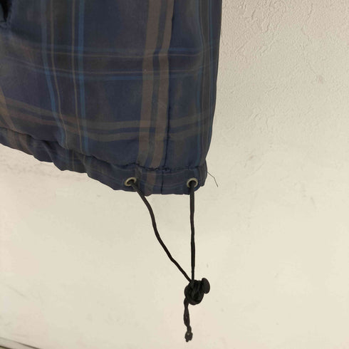 チャップスラルフローレン CHAPS RALPH LAUREN 00s リバーシブル フロントロゴ刺繍 ナイロンシェル中綿フーディジャケット チェック メンズ import:L