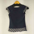 バーバリーブルーレーベル BURBERRY BLUE LABEL ノバチェック切替 Vネックトップス レディース JPN:38
