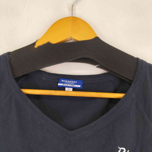 バーバリーブルーレーベル BURBERRY BLUE LABEL ノバチェック切替 Vネックトップス レディース JPN:38