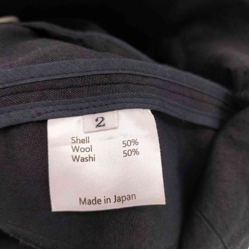 ノブユキマツイ Nobuyuki Matsui Pintuck wader Slacks 和紙混 ウールパンツ メンズ JPN:2