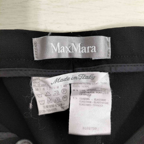 マックスマーラ MAX MARA イタリア製 白タグ センタープレス ウール スラックス レディース USA:6