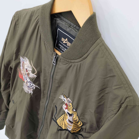 アルファインダストリーズ ALPHA INDUSTRIES スーベニア 両面刺繍フライトジャケット メンズ MEDIUM