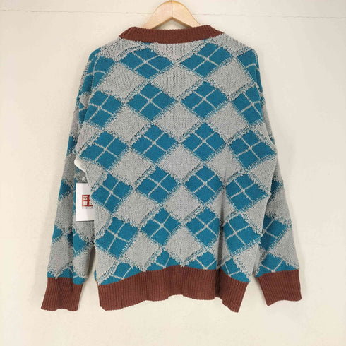 フリンジデザインクルーネックニット メンズ