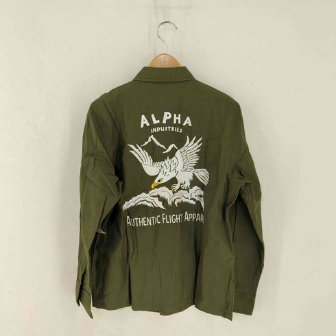 アルファインダストリーズ ALPHA INDUSTRIES バック刺繍 ミリタリーシャツ メンズ import:M