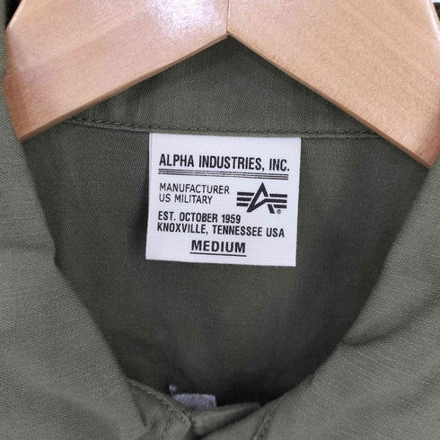 アルファインダストリーズ ALPHA INDUSTRIES バック刺繍 ミリタリーシャツ メンズ import:M