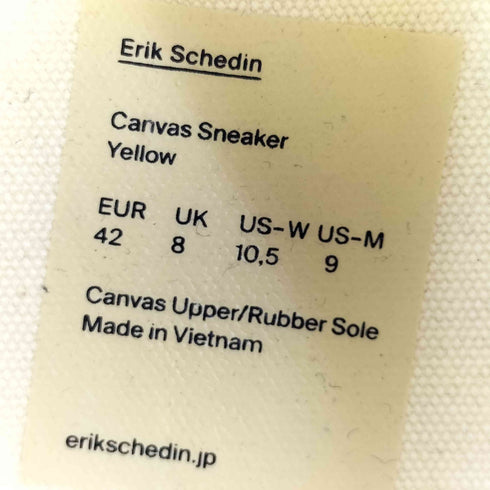 Erik Schedin キャンバススニーカー メンズ EUR:42