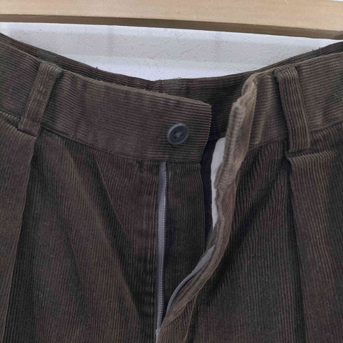 ジェイプレス J.PRESS 細畝コーディロイ 2タックスラックス YKK オリーブ メンズ 29