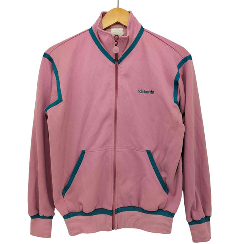 アディダス adidas 70-80S 台湾製トレフォイルロゴ後期 ジップアップ トラックジャケット レディース import:M