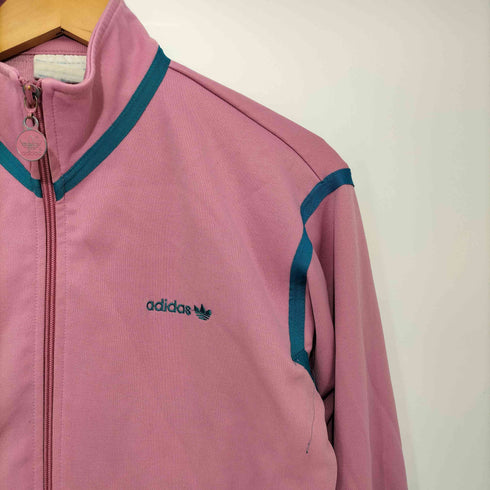 アディダス adidas 70-80S 台湾製トレフォイルロゴ後期 ジップアップ トラックジャケット レディース import:M