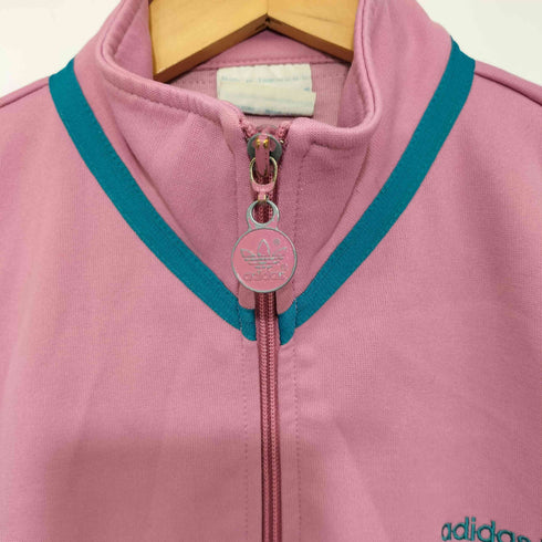 アディダス adidas 70-80S 台湾製トレフォイルロゴ後期 ジップアップ トラックジャケット レディース import:M