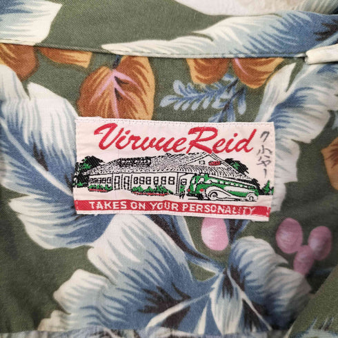 Viruue Reid MADE IN JAPAN レーヨン100 アロハシャツ オープンカラーシャツ メンズ