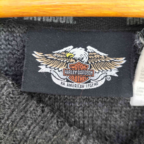 ハーレーダビッドソン HARLEY-DAVIDSON ロゴ刺繍 ラグランニット メンズ 2XL