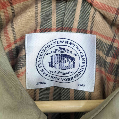 ジェイプレス J.PRESS 裏地チェック トレンチコート ウエストベルト付き メンズ