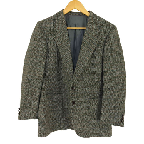 アクアスキュータム AQUASCUTUM OF LONDON アクションプリーツ ウールツイード2Bテーラードジャケット メンズ 94AB4