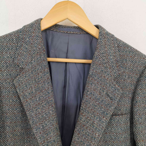 アクアスキュータム AQUASCUTUM OF LONDON アクションプリーツ ウールツイード2Bテーラードジャケット メンズ 94AB4