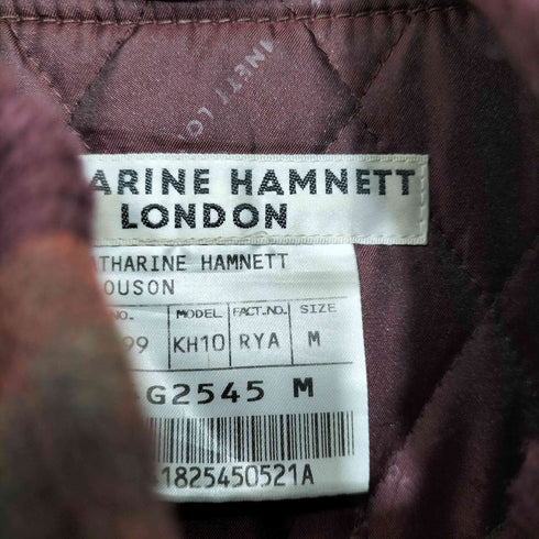 キャサリンハムネットロンドン KATHARINE HAMNETT LONDON 裏地キルティング チェック ウール スナップ ブルゾン メンズ import:M