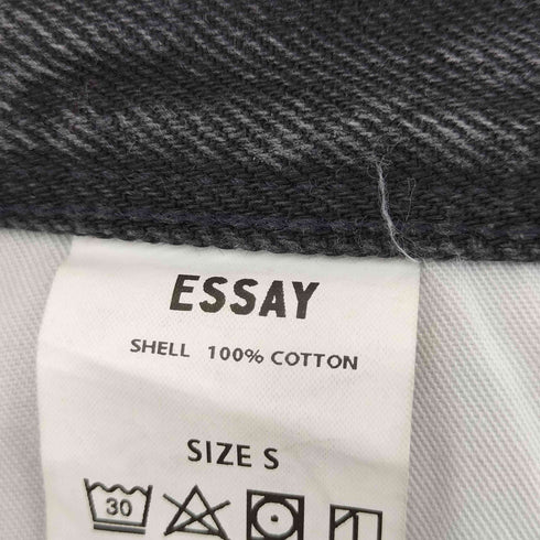 エッセイ ESSAY SLIM TAPERED DENIM ブラック メンズ JPN:S