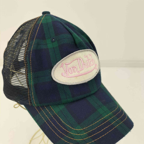 ボンダッチ Von Dutch タータンチェック メッシュキャップ メンズ