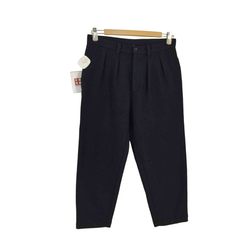 トリココムデギャルソン tricot COMME des GARCONS AD2018 18AW テーパード2タックウールニットパンツ クロップド レディース JPN:S