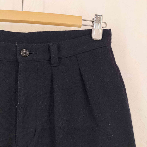 トリココムデギャルソン tricot COMME des GARCONS AD2018 18AW テーパード2タックウールニットパンツ クロップド レディース JPN:S