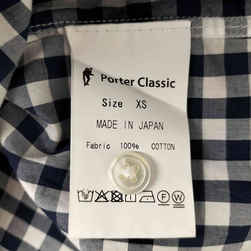 ポータークラシック PORTER CLASSIC ROLL UP GINGHAM CHECK SHIRT メンズ JPN:XS