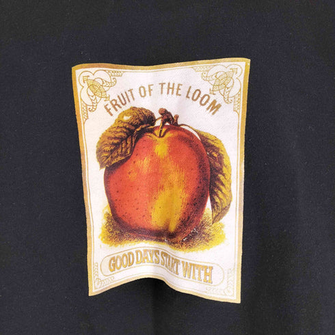 フルーツオブザルーム FRUIT OF THE LOOM 両面プリント クルーネックスウェット メンズ JPN:M