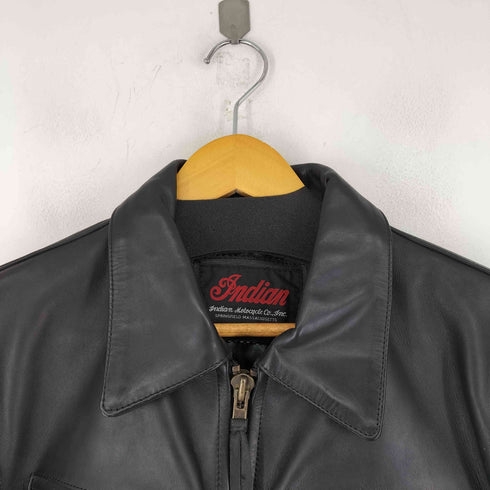インディアンモーターサイクル INDIAN MOTORCYCLE 牛革バック刺繍ライダースジャケット メンズ