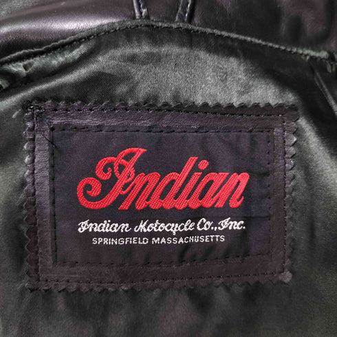 インディアンモーターサイクル INDIAN MOTORCYCLE 牛革バック刺繍ライダースジャケット メンズ