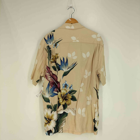 PARADISE BAY ハワイ製 フラワープリント レーヨン アロハシャツ メンズ import:XL