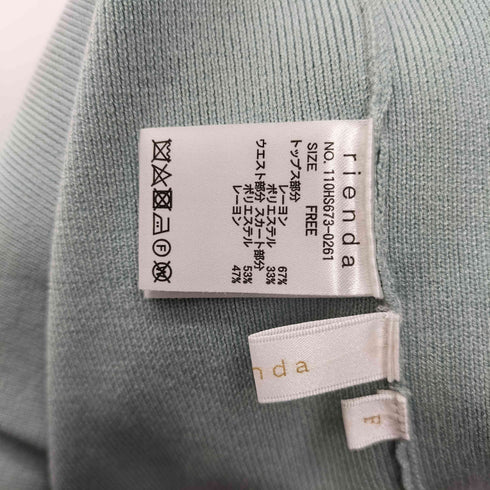 リエンダ rienda 24SS ラインデザインワンショルダーKnit OP レディース FREE