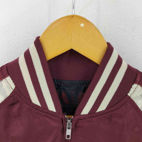 一心如鏡 サテン地スカジャン 虎 JAPANESE Souvenir Jacket メンズ L