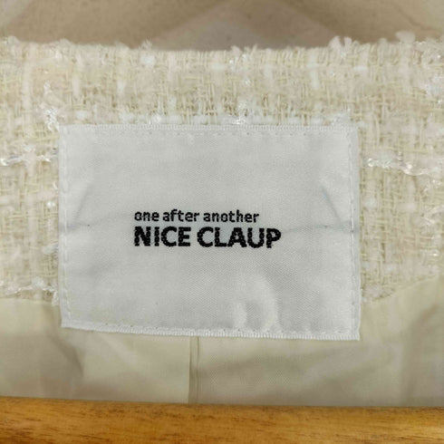 ワンアフターアナザーナイスクラップ one after another NICE CLAUP フェイクファー付きツイードジャケット ツイードミニスカート セットアップ レディース FREE