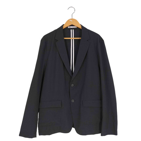 ザラ ZARA シアサッカーブレザー 2B テーラードジャケット メンズ import:XL