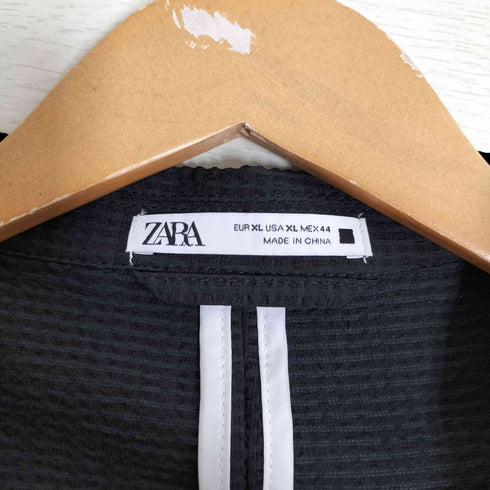 ザラ ZARA シアサッカーブレザー 2B テーラードジャケット メンズ import:XL