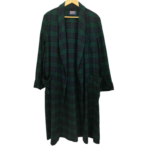 ペンドルトン PENDLETON 60S チェック柄 総ウール ガウンコート メンズ import:M
